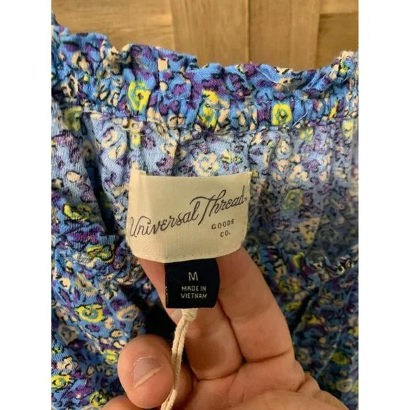 NWT Universal Thread Floral Print Mini Summer Dress Women’s Size Medium - Picture 4 of 5